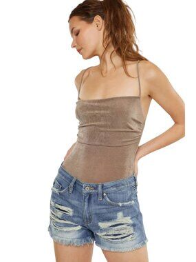 Kancan - Women's Mid Rise Distressed Shorts - KC8377M